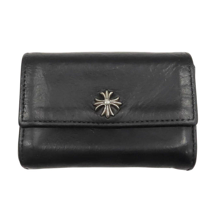 CHROME HEARTS 
TINY WALLET CH Plus Scroll Label Leather 
Tiny Wallet