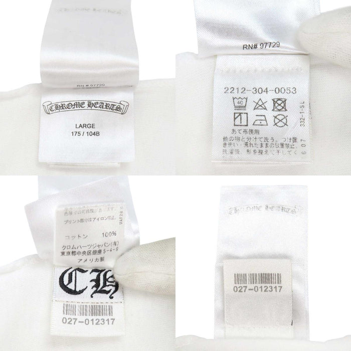 CHROME HEARTS 
CH コットン 
袖フローラル ホースシュー プリント ロングスリーブ Tシャツ