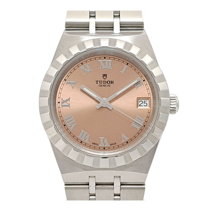 TUDOR  
Royal Date quadrante salmon  
Con scatola e garanzia