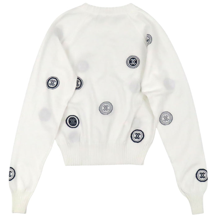 CHANEL 
01P COCO CC Logo Manches longues 
Logo Coco Tricot coton