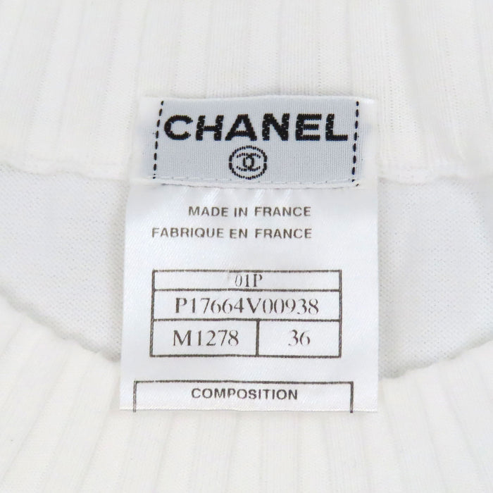 CHANEL 
01P COCO CC Logo Manches longues 
Logo Coco Tricot coton