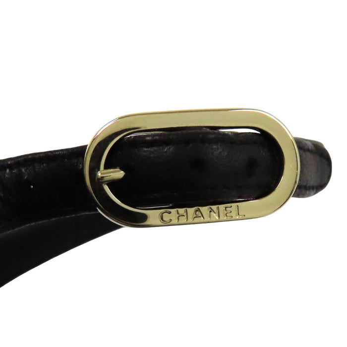 CHANEL 
COCO CC ロゴ リボン レザー 
ココマーク スリングバック パンプス