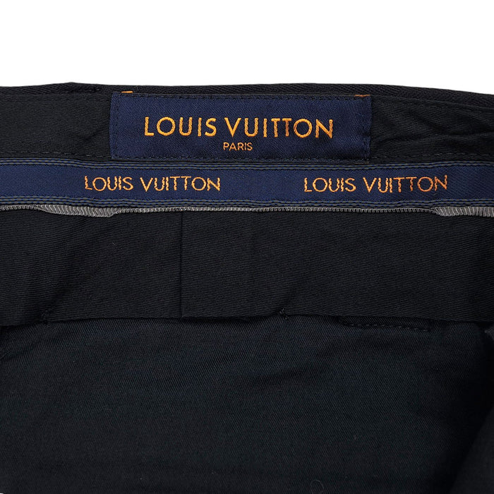 LOUIS VUITTON 
LV ロゴ 総柄 ウール混 シルク混 迷彩柄 
シャドー モノグラム カモフラ パンツ