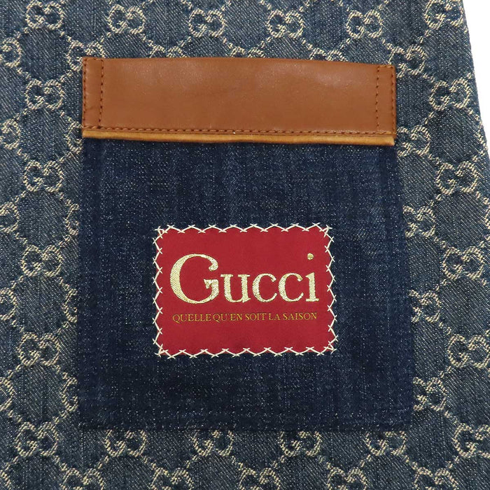 GUCCI 
ロゴ 総柄 ハーフジップ コットン レザー 
GG デニム ワンピース