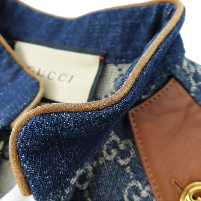 GUCCI 
ロゴ 総柄 ハーフジップ コットン レザー 
GG デニム ワンピース