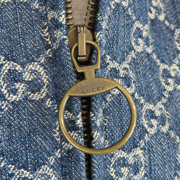GUCCI 
ロゴ 総柄 ハーフジップ コットン レザー 
GG デニム ワンピース