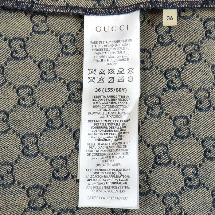 GUCCI 
ロゴ 総柄 ハーフジップ コットン レザー 
GG デニム ワンピース