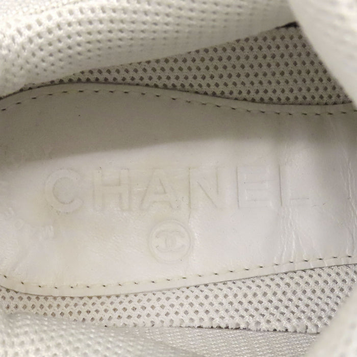 CHANEL 
COCO CC ロゴ レザー ファブリック スウェード レースアップ 
ココマーク スニーカー