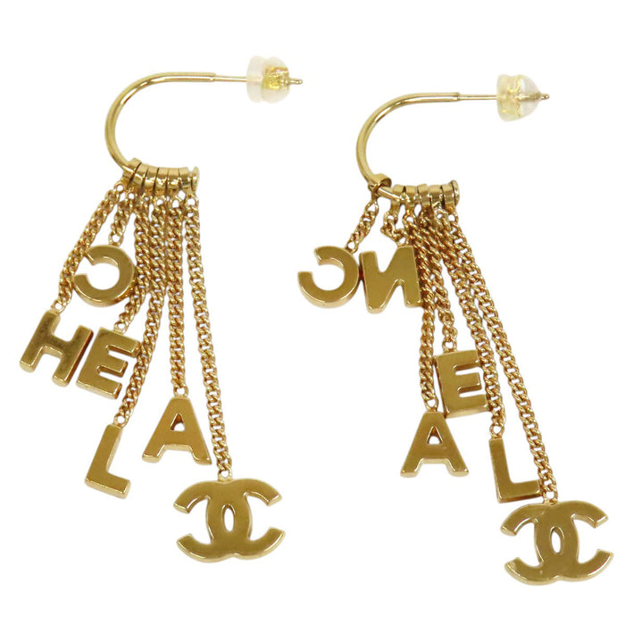 CHANEL 
COCO CC ロゴ ゴールドカラーメタル 
ココマーク ヴィンテージ ピアス