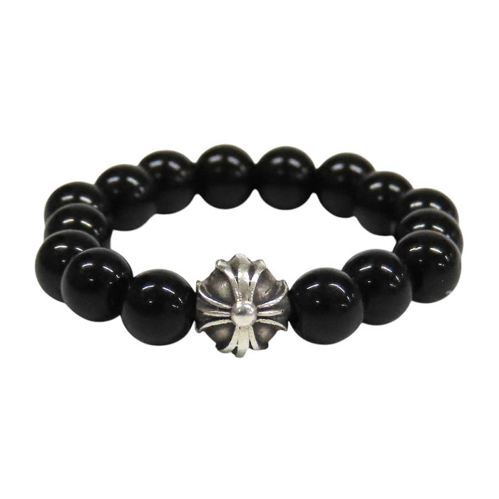 CHROME HEARTS 
4mm BEAD CH クロス シルバー 
4mm ビーズ リング ブラックトルマリン
