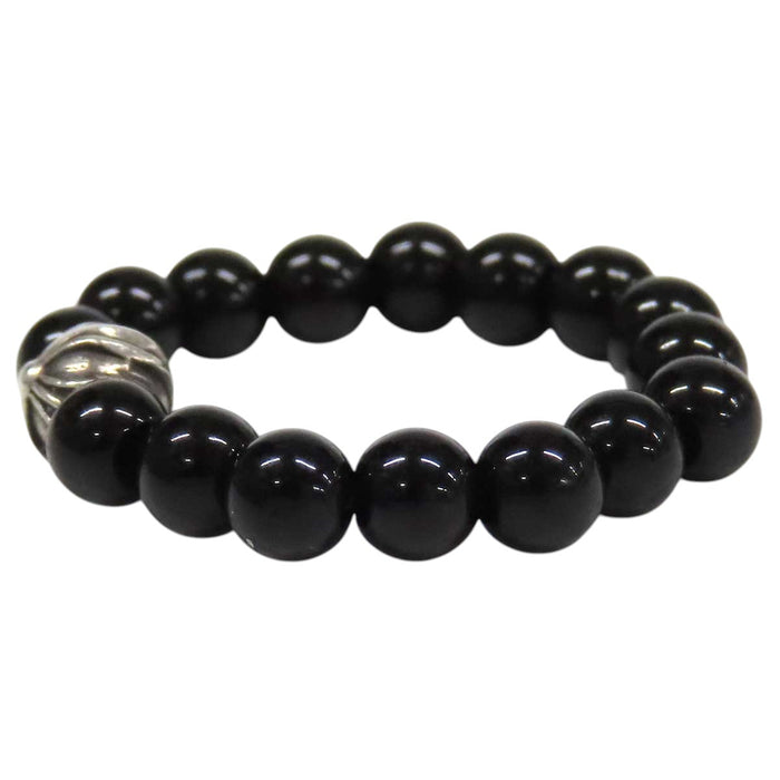 CHROME HEARTS 
4mm BEAD CH クロス シルバー 
4mm ビーズ リング ブラックトルマリン