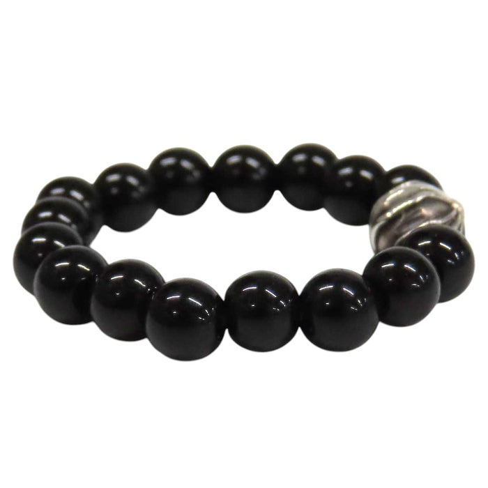 CHROME HEARTS 
4mm BEAD CH クロス シルバー 
4mm ビーズ リング ブラックトルマリン