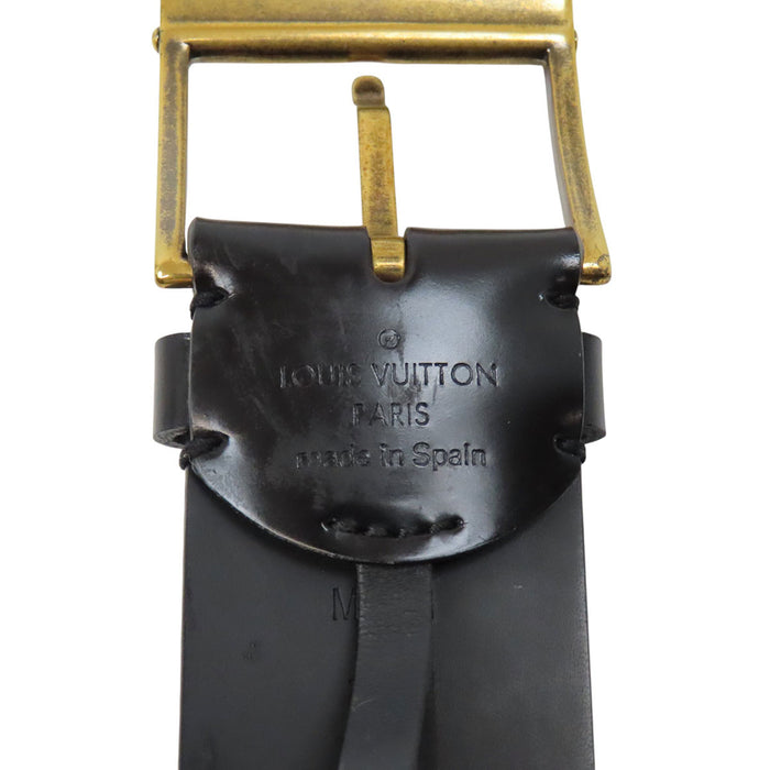 LOUIS VUITTON 
Cintura Flower Sangle con fibbia color oro e logo LV