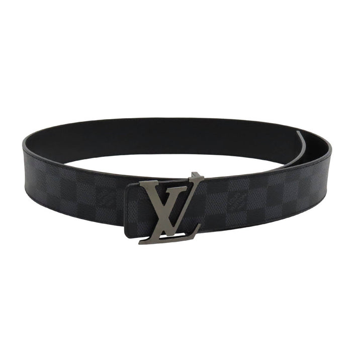 【美品】ルイヴィトン サンチュール イニシャル ダミエグラフィット LV LOUIS VUITTON ロゴ リバーシブル レザー サンチュール LV イニシャル