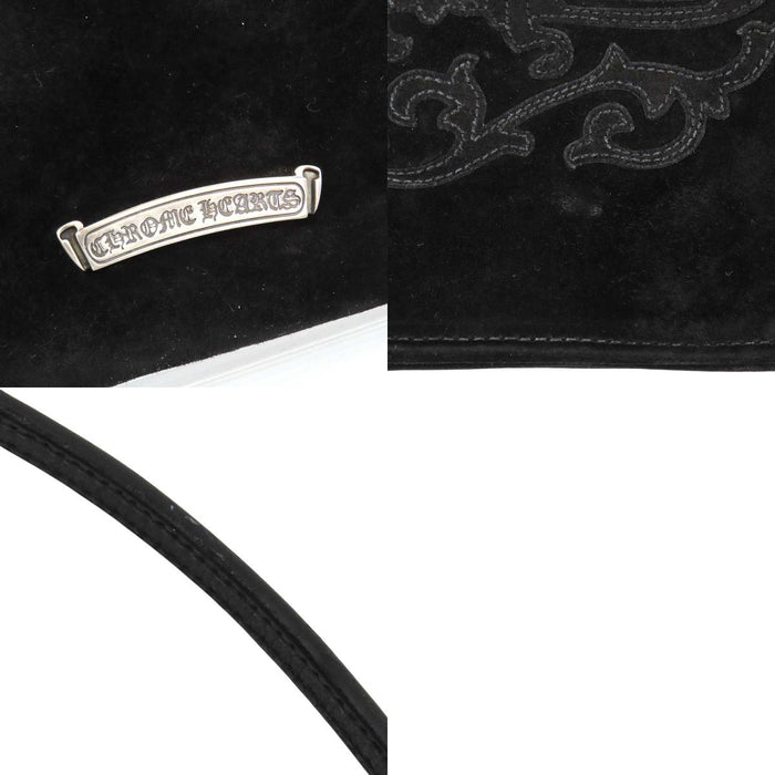 CHROME HEARTS 
CH スクロールラベル ヴァインダガー パッチ 
SQ PKT VINE DAGGER スエード レザー ショルダーバッグ