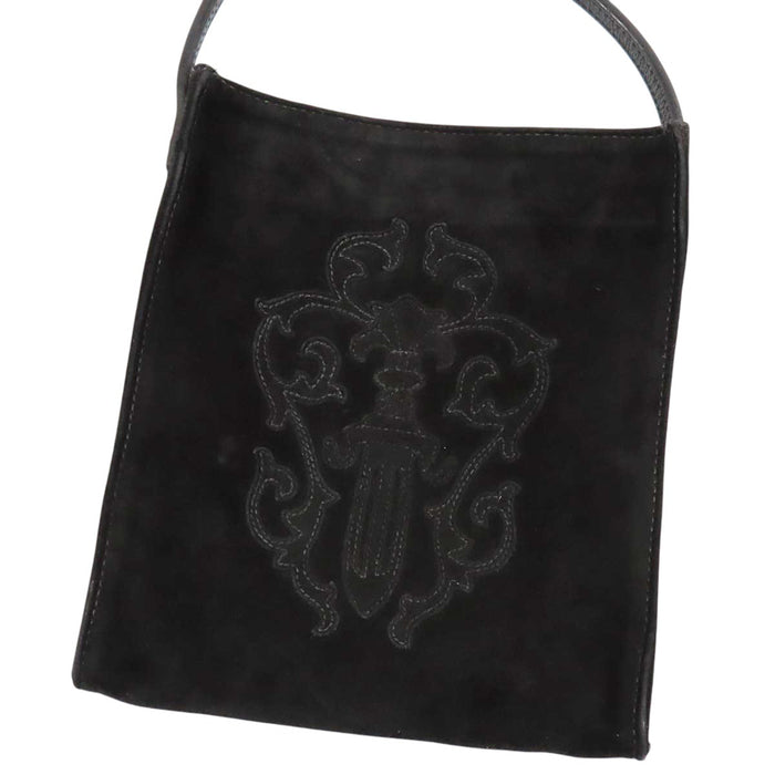 CHROME HEARTS 
CH スクロールラベル ヴァインダガー パッチ 
SQ PKT VINE DAGGER スエード レザー ショルダーバッグ