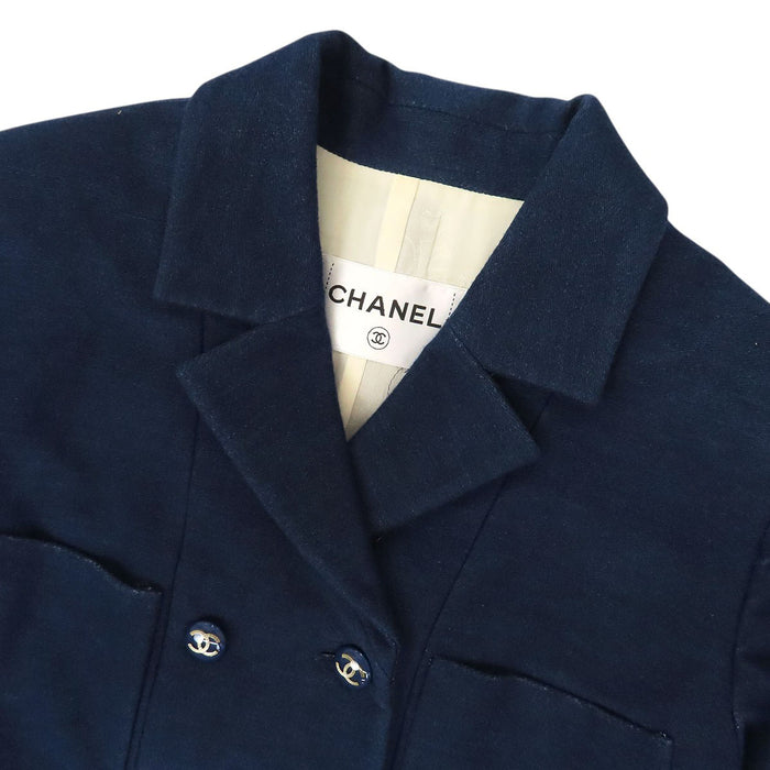 CHANEL 
COCO CC ココボタン コットン混 
ココマーク ダブルコート