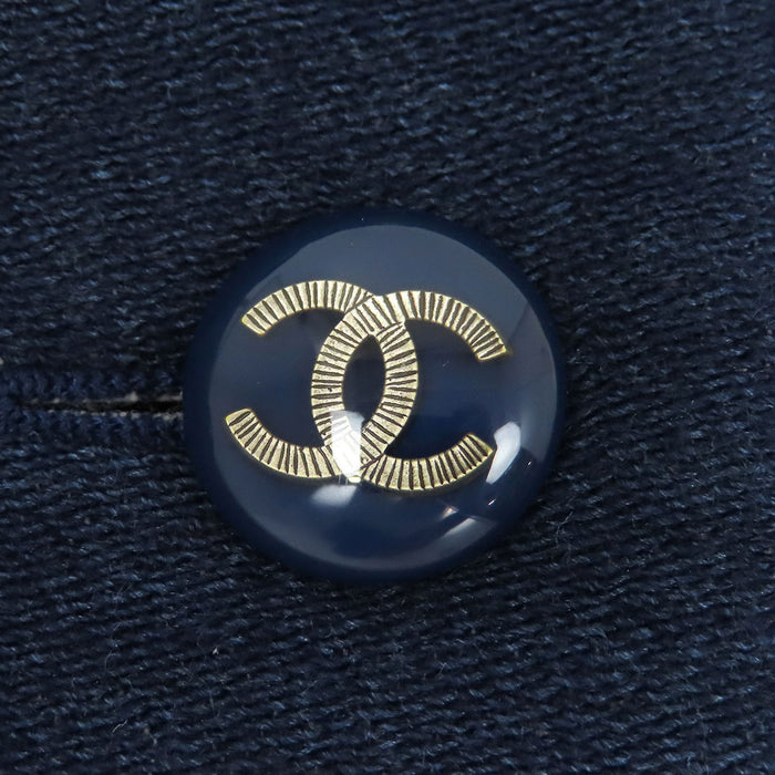 CHANEL 
COCO CC ココボタン コットン混 
ココマーク ダブルコート