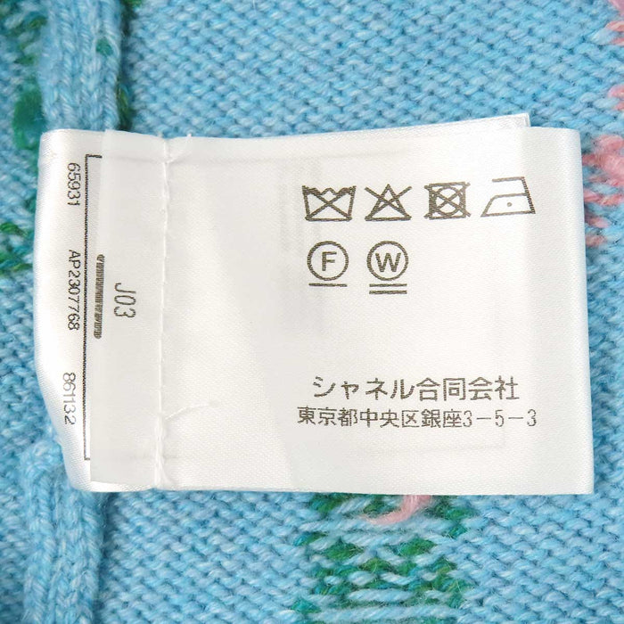 CHANEL 
COCO CC ココボタン カシミヤ アーガイル 
ココマーク ニット カーディガン