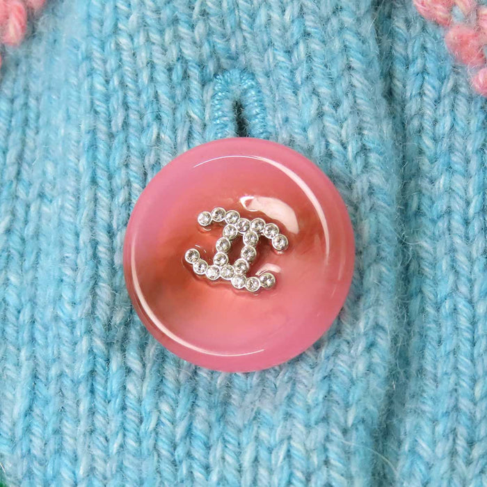 CHANEL 
COCO CC ココボタン カシミヤ アーガイル 
ココマーク ニット カーディガン
