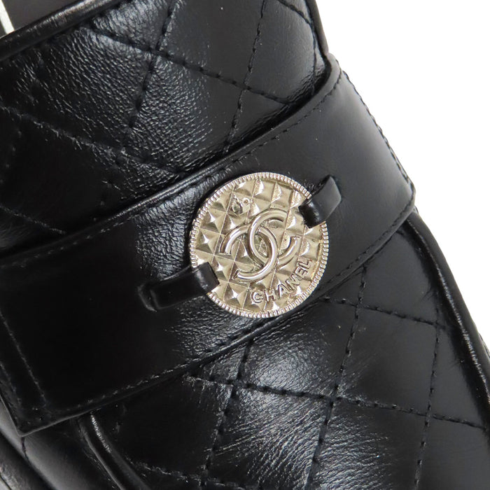 CHANEL 
COCO CC ロゴ レザー コイン 
ココマーク マトラッセ ローファー