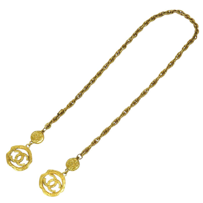 CHANEL 
COCO CC ロゴ コイン メダル ゴールドカラー 
ココマーク ヴィンテージ チェーン ネックレス