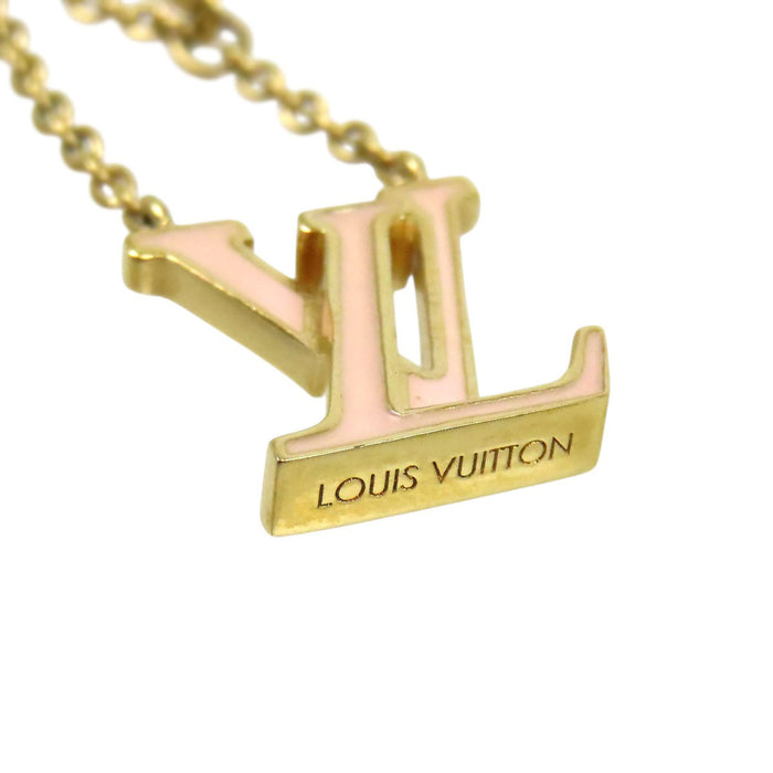LOUIS VUITTON 
ゴールドカラーメタル 
ネックレス LV アイコニック エナメル
