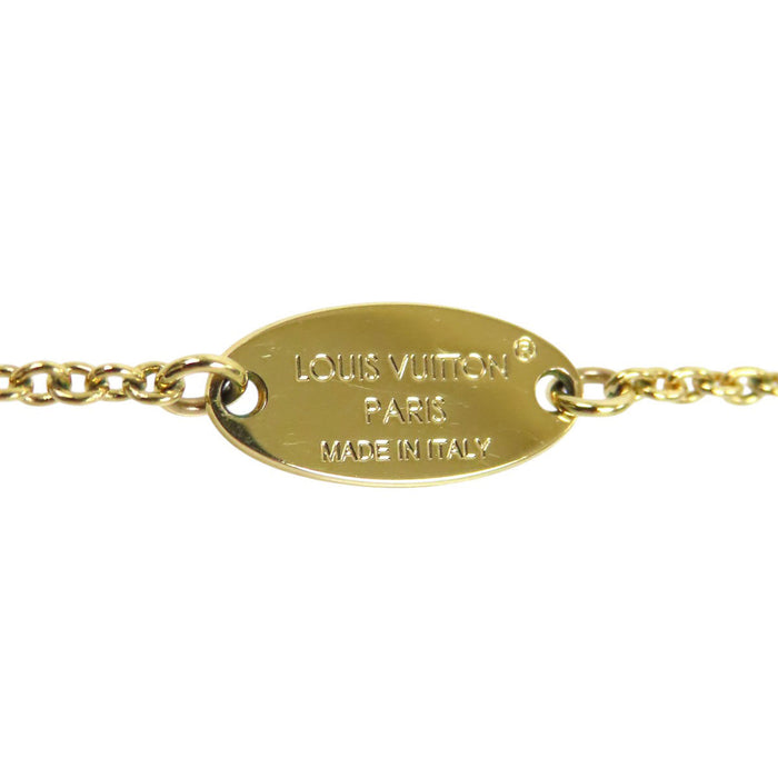 LOUIS VUITTON 
ゴールドカラーメタル 
ネックレス LV アイコニック エナメル
