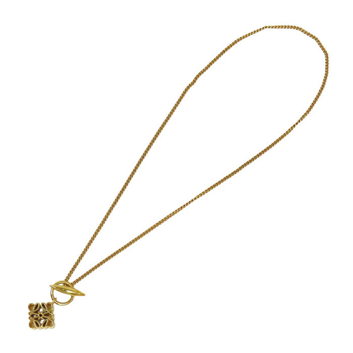 LOEWE 
ロゴ ネックレス ゴールドカラーメタル 
アナグラム ペンダント