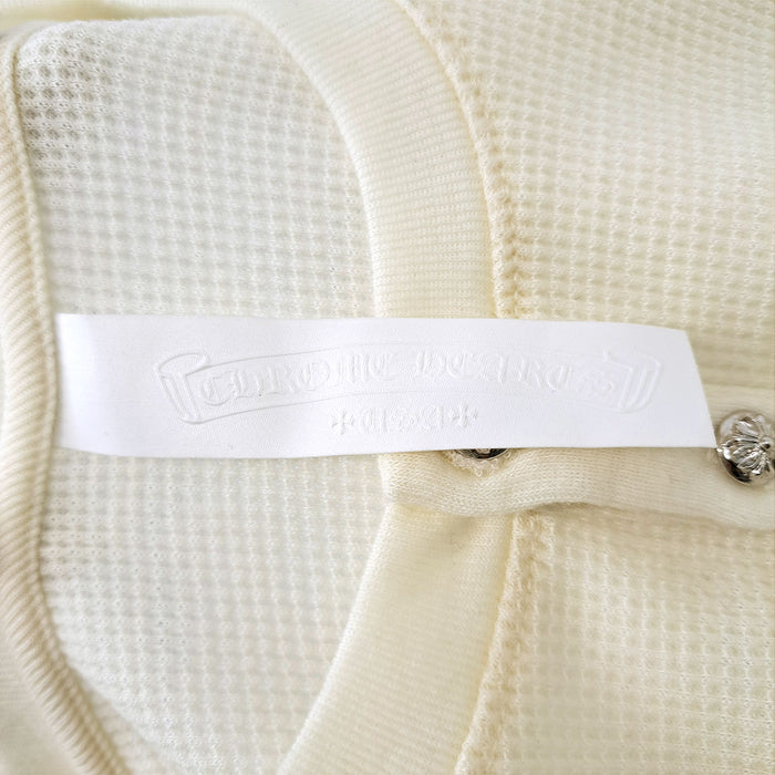 CHROME HEARTS 
ロゴ ウール ワッフル生地 ハーフスリーブ 
CH 刺繍 クロスボール サーマル カットソー