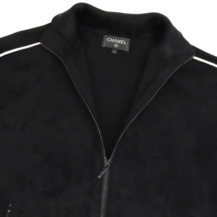 CHANEL 
COCO CC ココボタン ハイネック カシミヤ混 
ココマーク ジップアップ ジャケット
