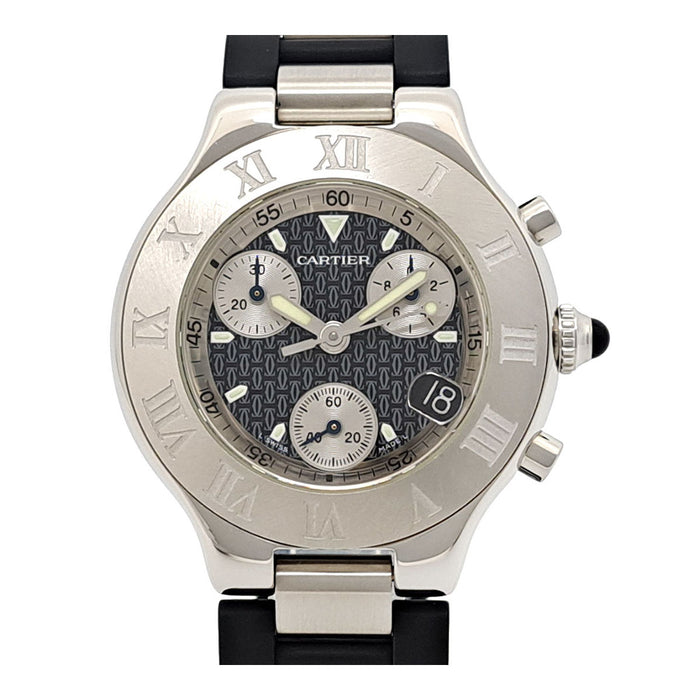 CARTIER 
21 クロノスカフ ウォッチ LM 
箱ギャラ付
