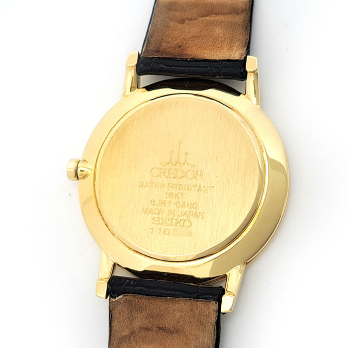 SEIKO 
クレドール シグノ イエローゴールド 
箱付