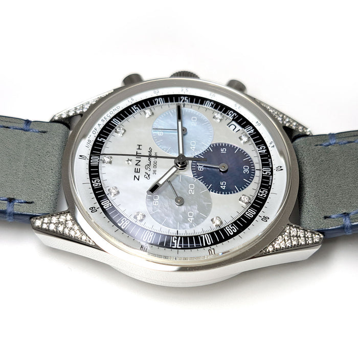 ZENITH 
Chronomaster Original El Primero Diamond 
With box and warranty card