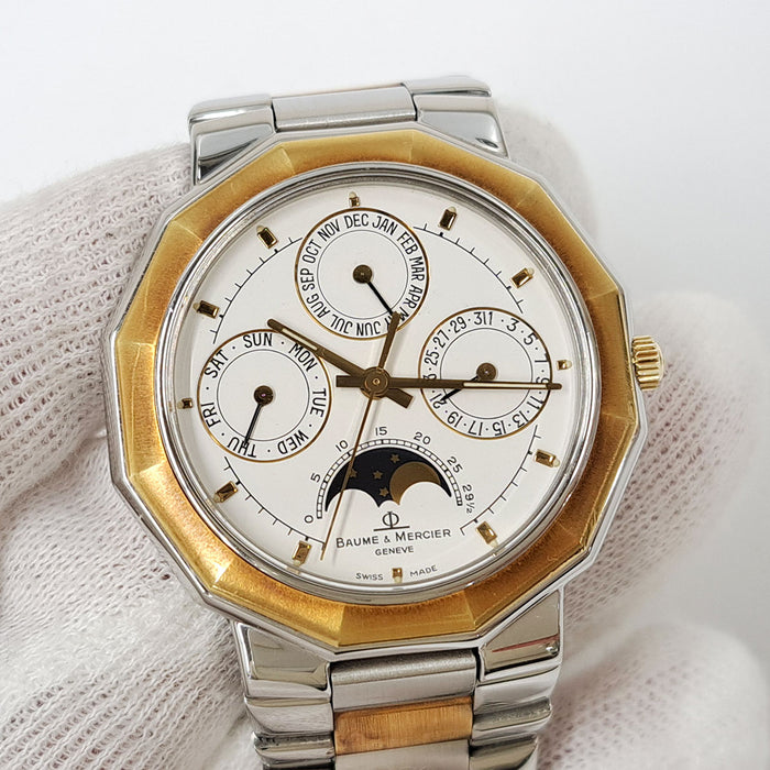 Baume & Mercier 
Riviera Triple Calendar Moonphase 
With box