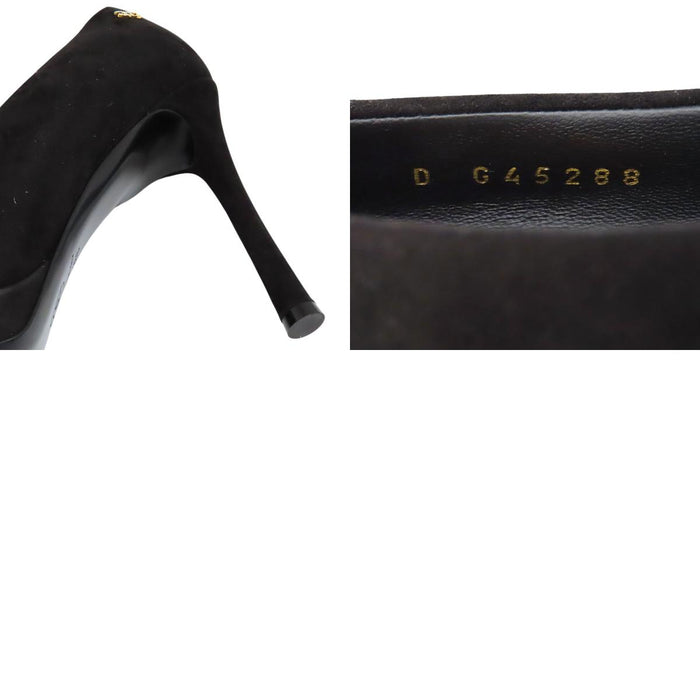 CHANEL 
COCO CC ロゴ ラインストーン ラウンドトゥ 
ココマーク スウェード ハイヒール パンプス