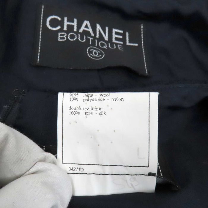 CHANEL 
96P COCO CC ココボタン クロップド丈 ウール 
ココマーク ツイード セットアップ