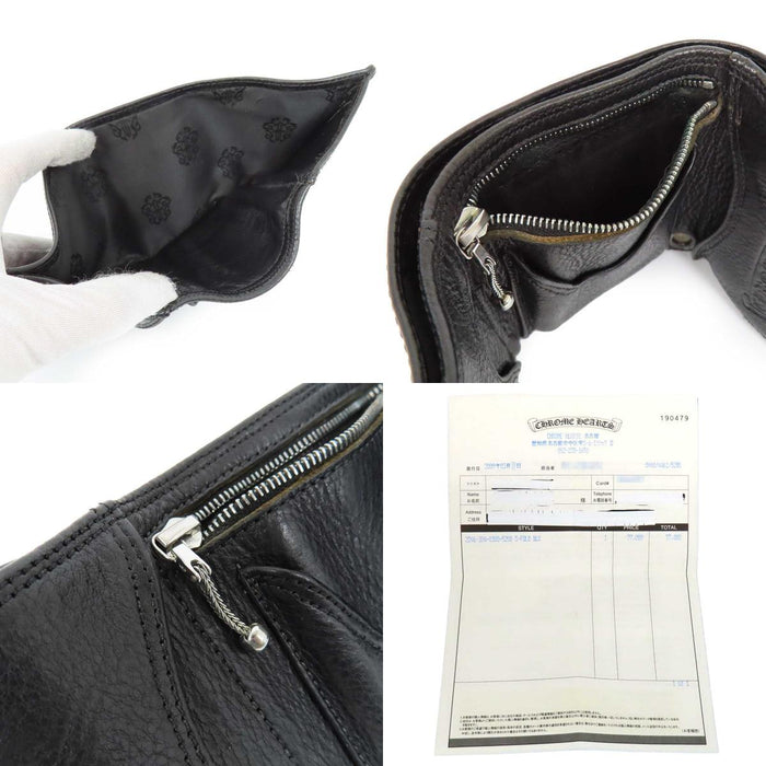 CHROME HEARTS 
CH 3FOLD レザー 三つ折り 
3フォールド ケルティックボタン ウォレット