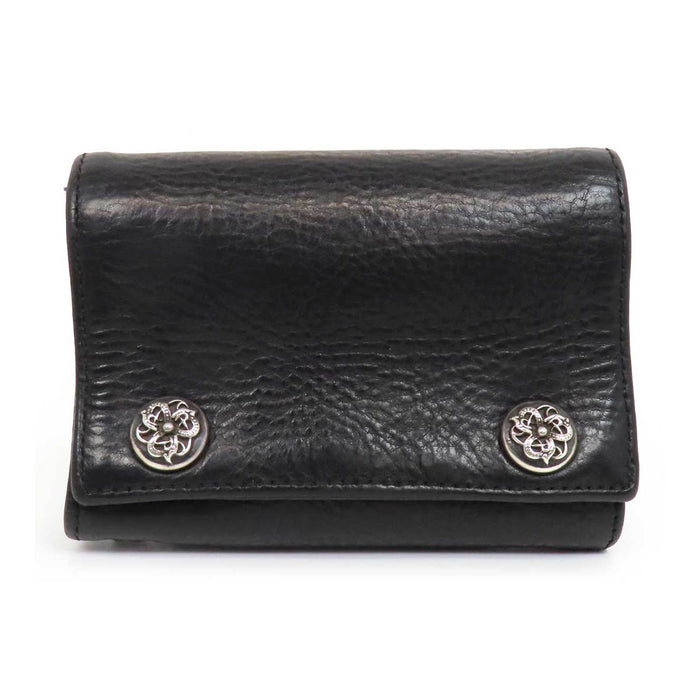 CHROME HEARTS 
CH 3FOLD レザー 三つ折り 
3フォールド ケルティックボタン ウォレット