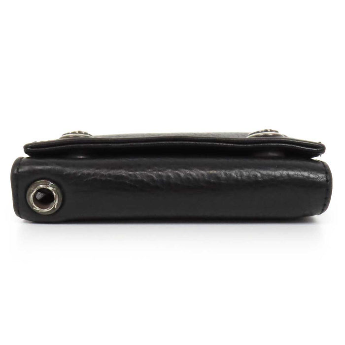 CHROME HEARTS 
CH 3FOLD Leather Trifold 
3-Fold Celtic Button Wallet