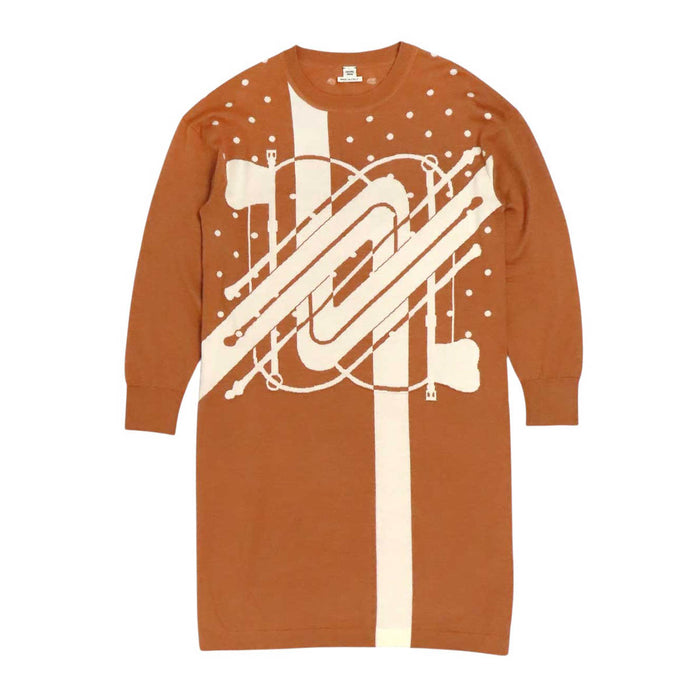 HERMES 
シルク 
クリッククラック カシミヤ ニット ワンピース