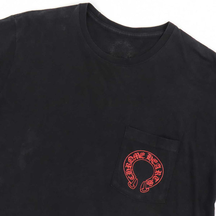 CHROME HEARTS 
CH コットン プリント バックプリント 
ホースシュー セメタリークロス Tシャツ
