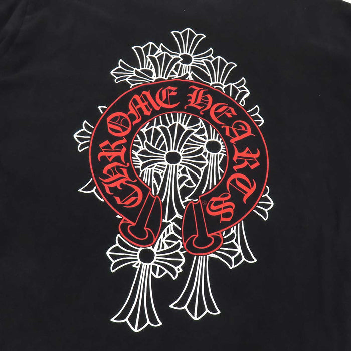 CHROME HEARTS 
CH コットン プリント バックプリント 
ホースシュー セメタリークロス Tシャツ