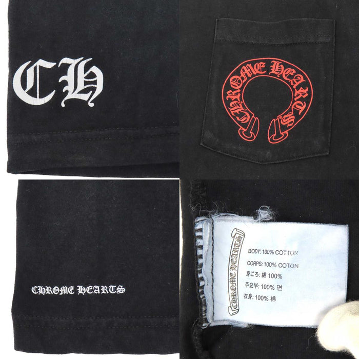 CHROME HEARTS 
CH コットン プリント バックプリント 
ホースシュー セメタリークロス Tシャツ