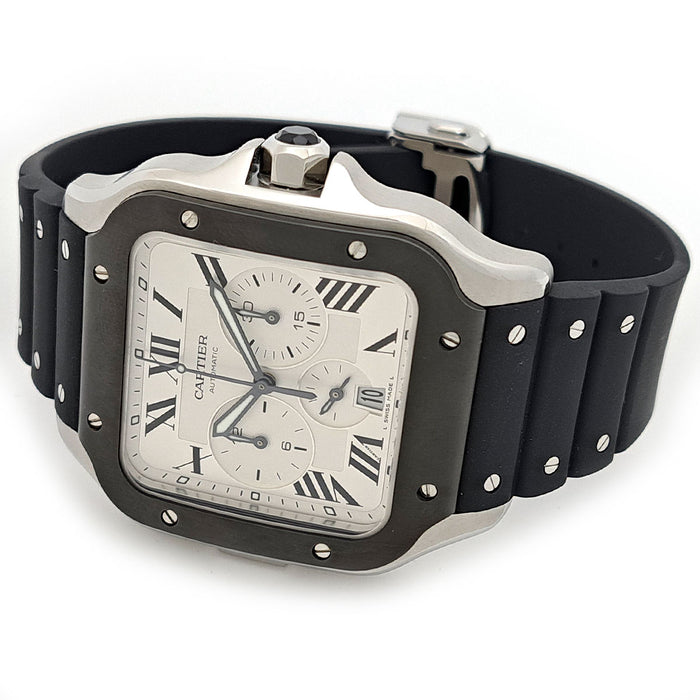 CARTIER 
サントス ドゥ カルティエ クロノグラフ ウォッチ 
箱ギャラ付