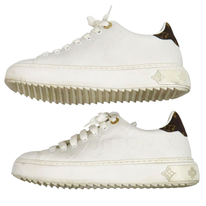 LOUIS VUITTON 
LV ロゴ レースアップ 
タイムアウト ライン スニーカー 
モノグラム