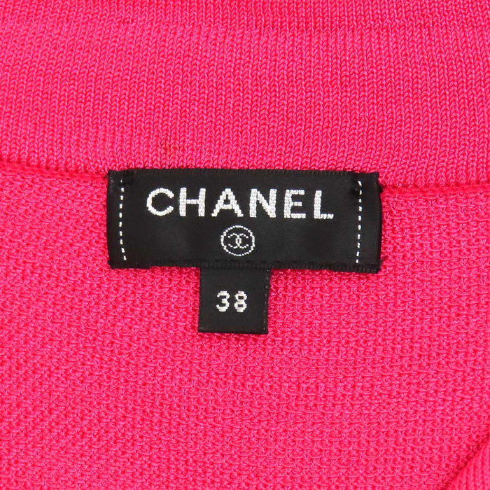 CHANEL 
COCO CC ココボタン ビスコース サマーニット 
ココマーク ニット 半袖 ワンピース