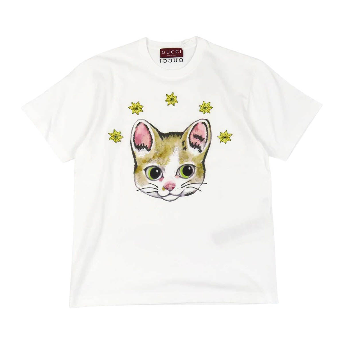 GUCCI Higuchi Yuko ネコ ロゴ コットン ヒグチユウコ プリント T