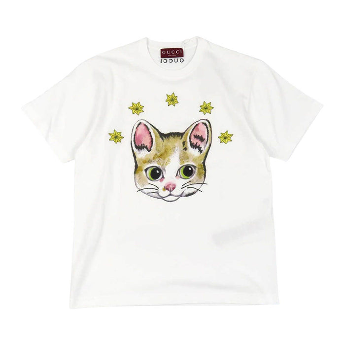 GUCCI 
Higuchi Yuko ネコ ロゴ コットン 
ヒグチユウコ プリント Tシャツ