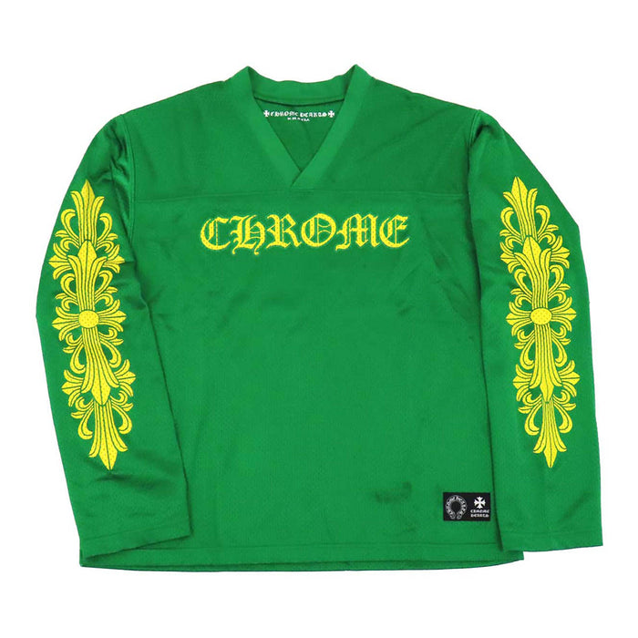 CHROME HEARTS 
CH ロゴプリント MESH WARM UP JERSEY ナイロン スクロールラベル 
メッシュ ウォームアップ ジャージー ロング Tシャツ